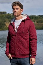 SR MEN'S TARKA QUILTED ZIP HOODY RED M