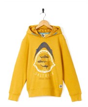 SR JUNIOR SHARK FACTS HOODY GOLD 7-8