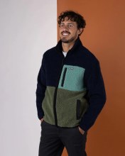 SR MEN'S WYE ZIP FLEECE NAVY M
