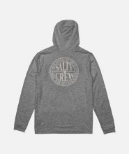 SC MEN'S GLOBAL L/S HOOD UVT CHARCOAL XL