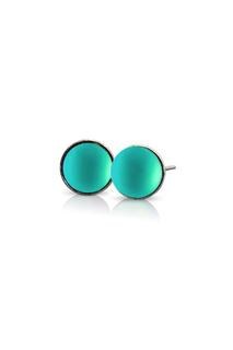LeightWorks Small Stud Earring in Frosted Green