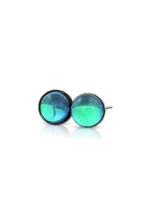 LeightWorks Small Stud Earring in Polished Green