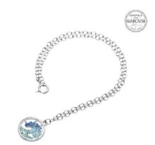 OC165 Wave Blu-WhitCrys Anklet