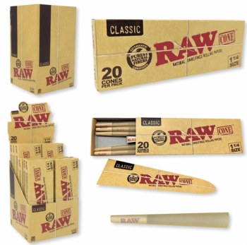 Raw Classic Cones 1 1/4 20pk.