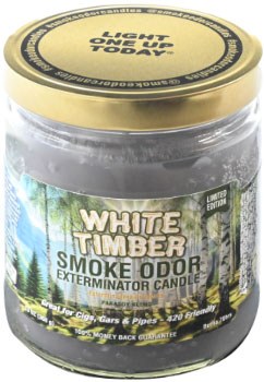 Smoke Odor White Timber Candle
