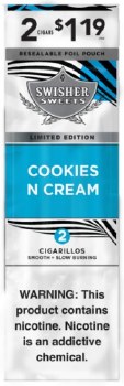 Swisher Cookies N Cream 2pk