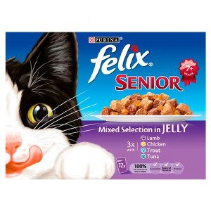 Felix Senior Mixed Lamb Jelly 12x100g