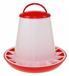 Stockshop Red & White Poultry Feeder 3kg