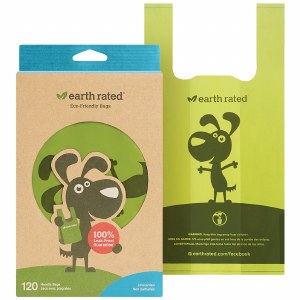 Earth Rated Poop Bags Unscented Tie Handles x 120