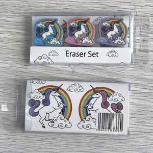 Unicorn Eraser Pack Of 3
