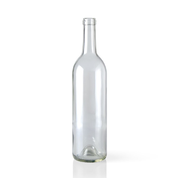 750ml Clear Glass Claret Bottles, screw top