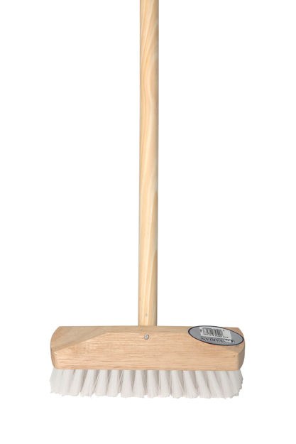 VARIANS 10&quot; STIFF SWEEPING BRUSH WITH WOODEN HANDLE