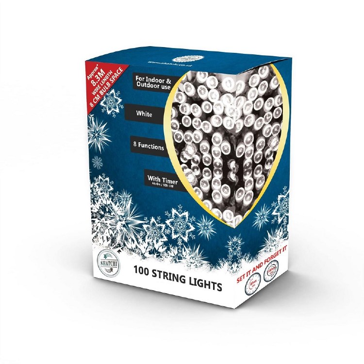 100 COLD WHITE MULTIFUNCTION LED STRING LIGHTS