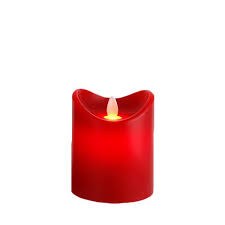 TARA LANE 10CM RED FLICKER LED CANDLE WITH 5HOUR TIMER