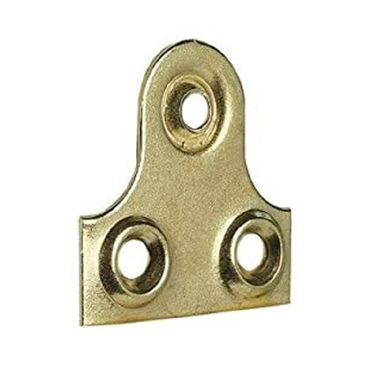 GLASS PLATE PLAIN BRASS 1.1/4" 8 PACK