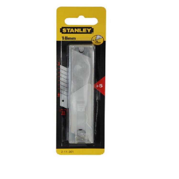 STANLEY 18MM SNAP OFF BLADES - PACK OF 5