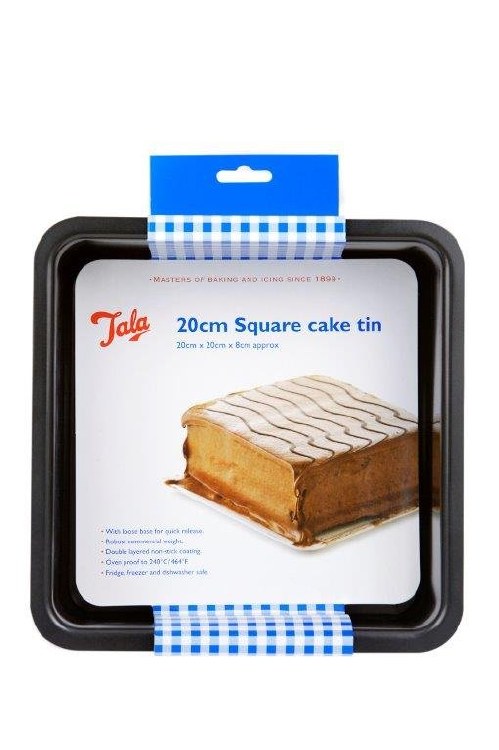 TALA NON STICK SQUARE CAKE TIN 20CM / 8"