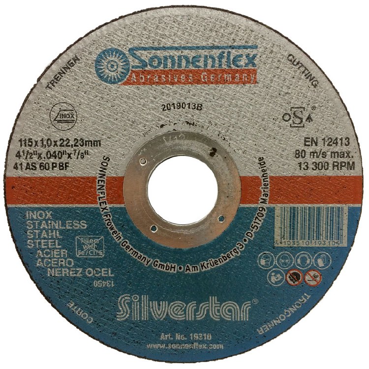 4.5 INCH STEEL CUTTING DISC 1MM WAFER THIN