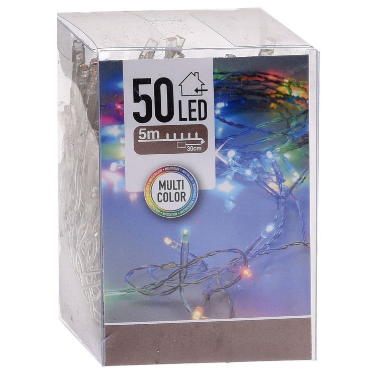 50 MULTI-COLOUR BATTERY OPERATED CHRISTMAS LIGHTS