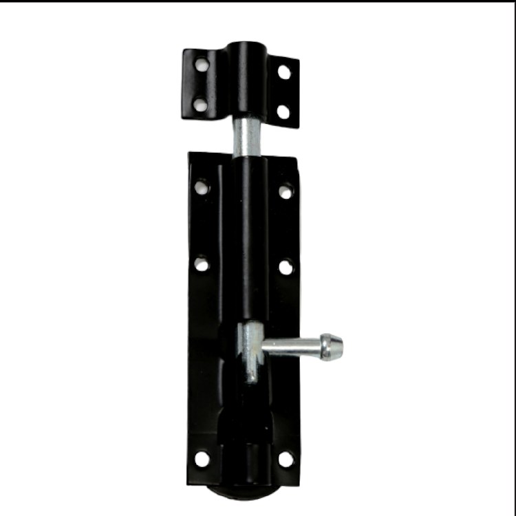 6" BLACK TOWER BOLT