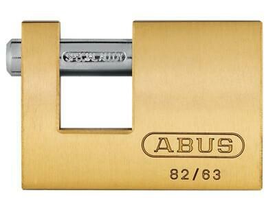 ABUS 82/63MM MONOBLOCK BRASS SHUTTER PADLOCK