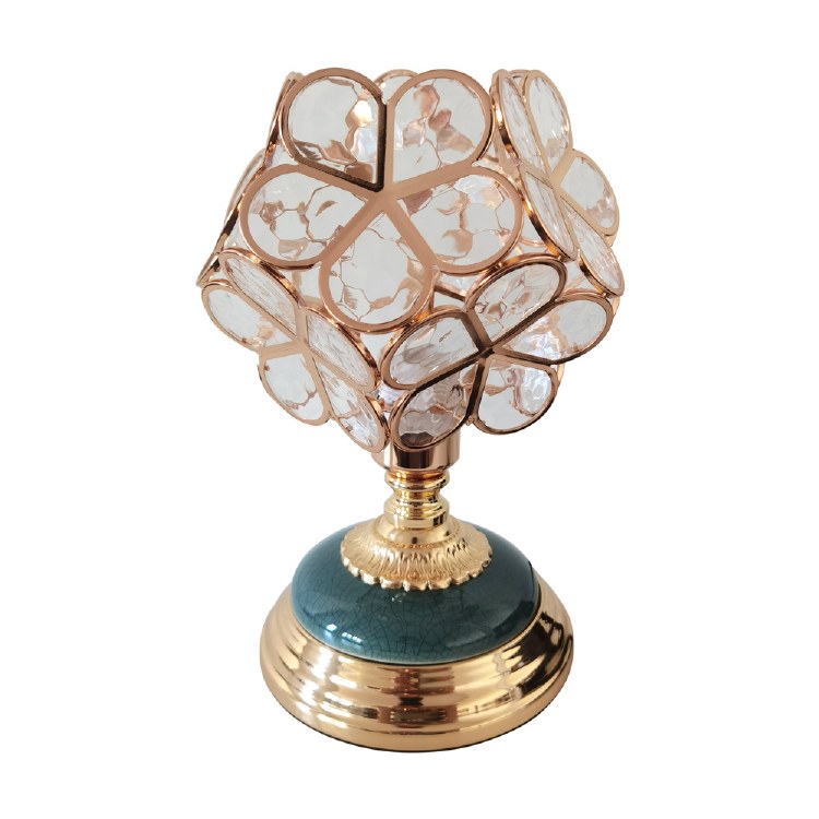ADLEY FLOWER LAMP CLEAR GLASS 29CM
