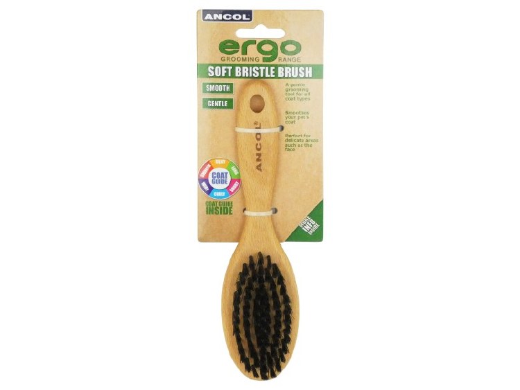 ANCOL ERGO SOFT BRISTLE PUPPY BRUSH - SMALL