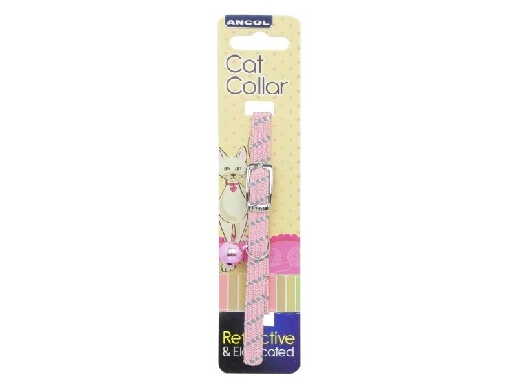 ANCOL REFLECTIVE SOFT PINK CAT COLLAR
