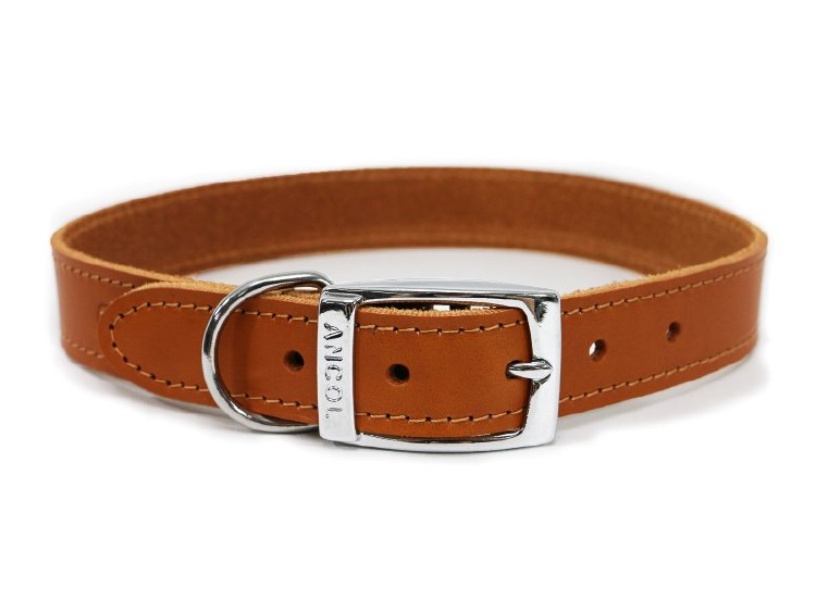 ANCOL SEWN LINED COLLAR TAN 14" S2