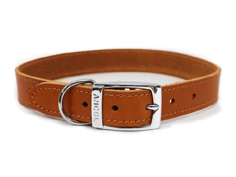 ANCOL SEWN LINED COLLAR TAN 12" S1
