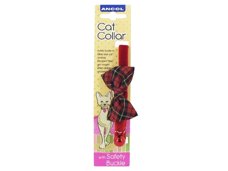 ANCOL VINTAGE BOW CAT COLLAR - RED