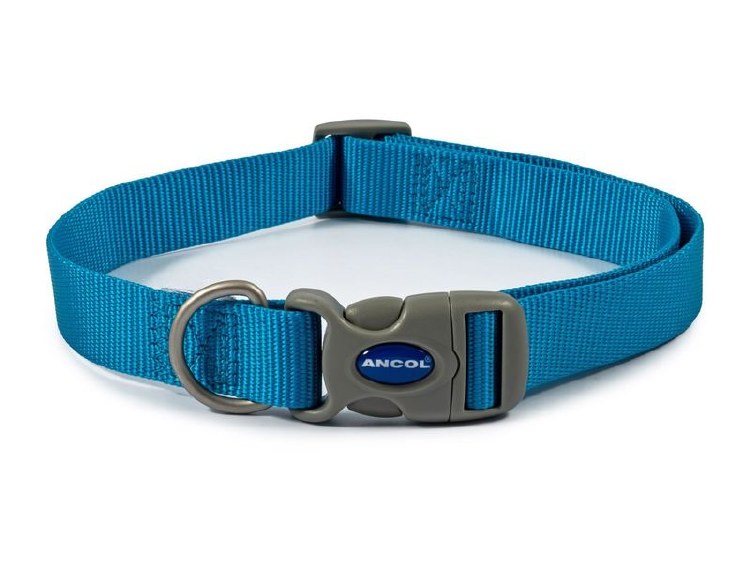 ANCOL VIVA NYLON ADJ COLLAR BLUE SIZE 5-9