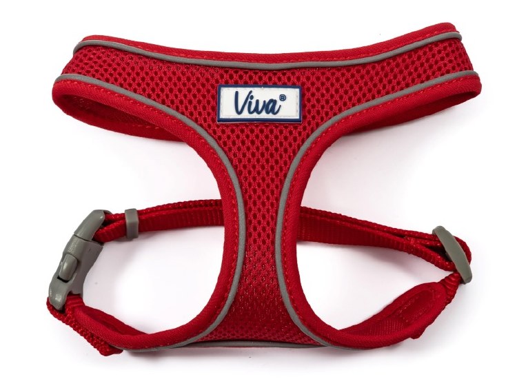 ANCOL VIVA COMFORT MESH DOG HARNESS RED XS