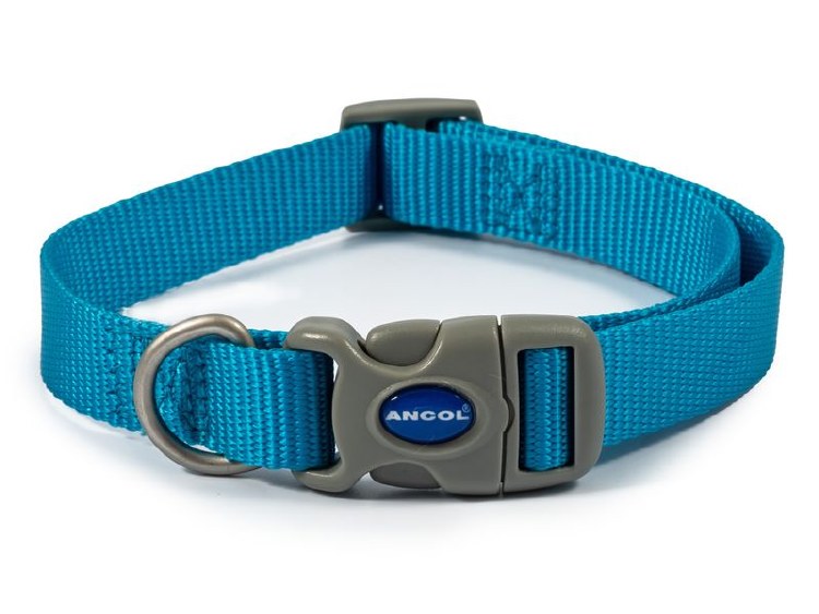 ANCOL VIVA NYLON ADJ COLLAR BLUE SIZE 2-5