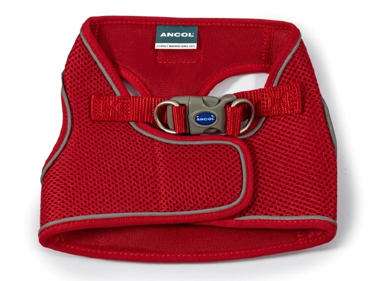 ANCOL VIVA STEP IN MESH DOG HARNESS RED S/M