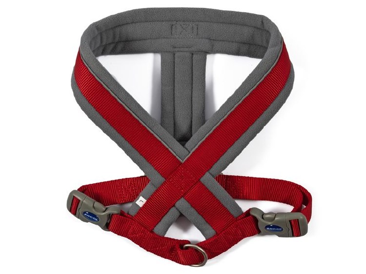 ANCOL VIVA PADDED HARNESS RED LARGE