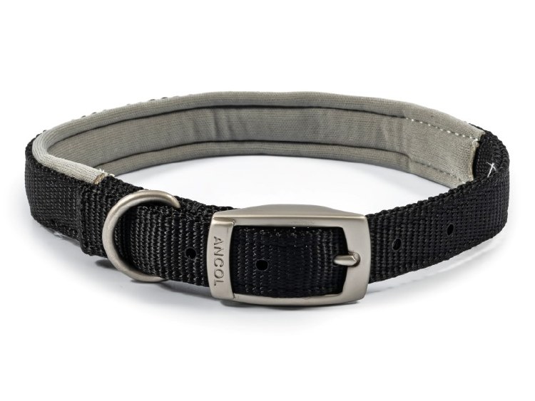 VIVA PADDED NYLON COLLAR BLACK 20" S5