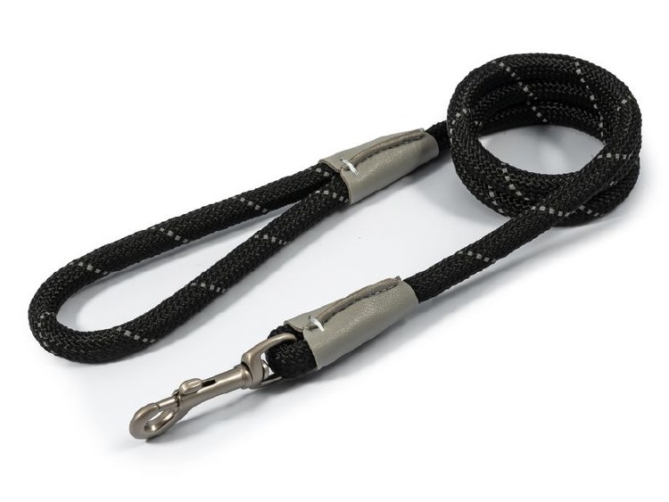 ANCOL VIVA ROPE SNAP LEAD BLACK 12MMX1.07M