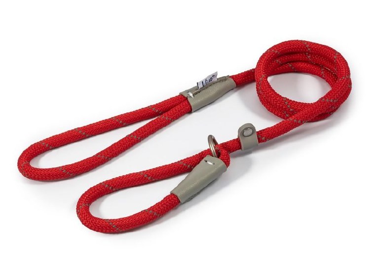 ANCOL VIVA ROPE SLIP LEAD RED 10MMX1.2M