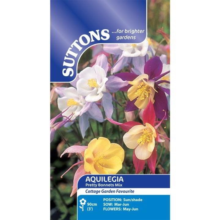 SUTTONS AQUILEGIA PRETTY BONNETS SEEDS