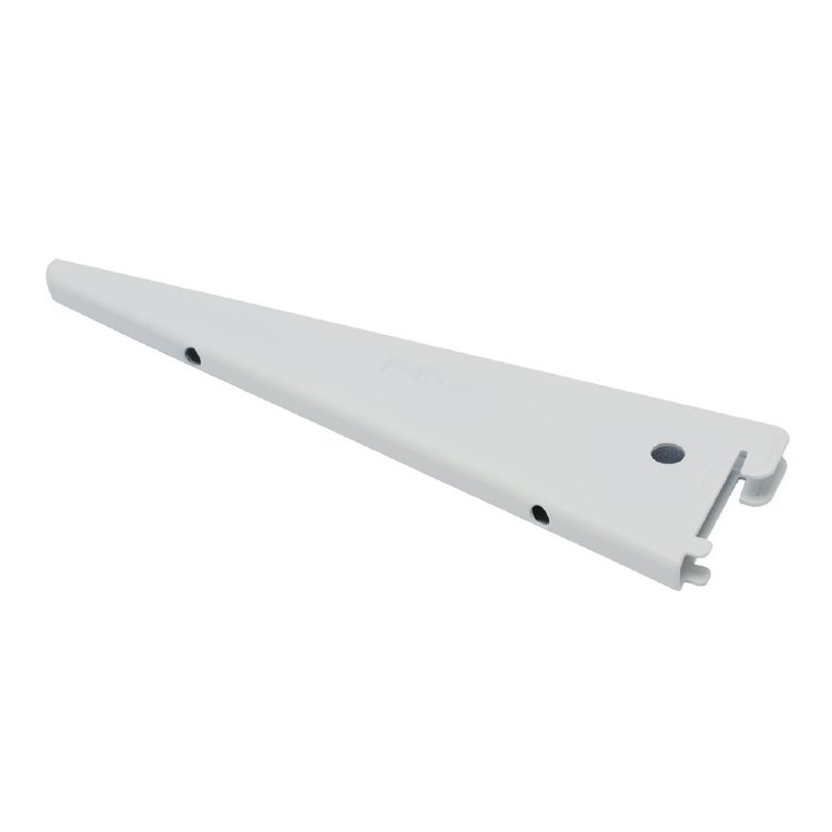 B ORG TWIN SLOT H-BRACKET WHITE 17CM