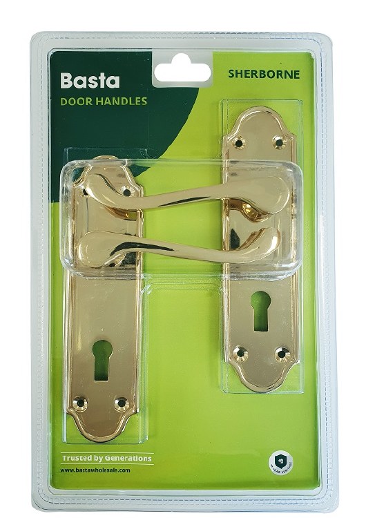 BASTA SHERBOURNE LEVER ON PLATE BRASS