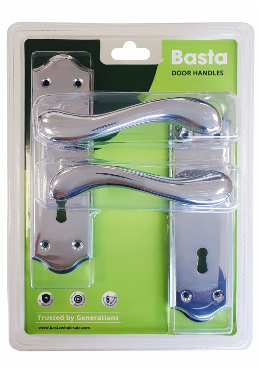 BASTA YEATS KEYHOLE DOOR HANDLE - CHROME