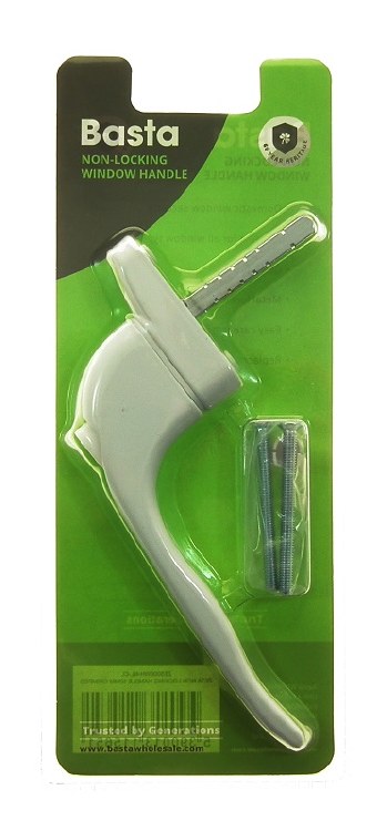 BASTA ZETA IN LINE NON-LOCKING WINDOW HANDLE -WHITE