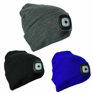 BEANIE HAT WITH LED LIGHTS ASSORTED COLOURS