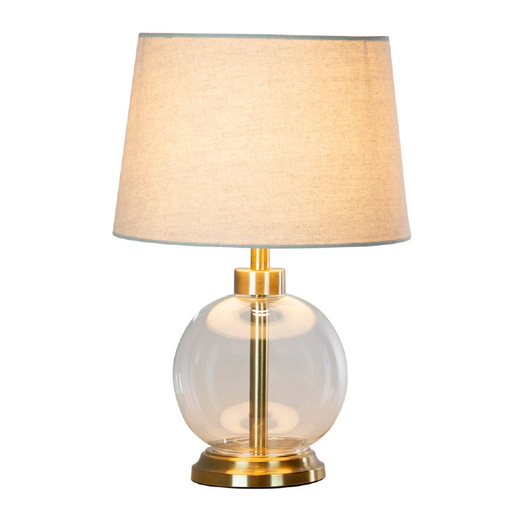 BELLA GLASS 45CM LAMP - GOLD
