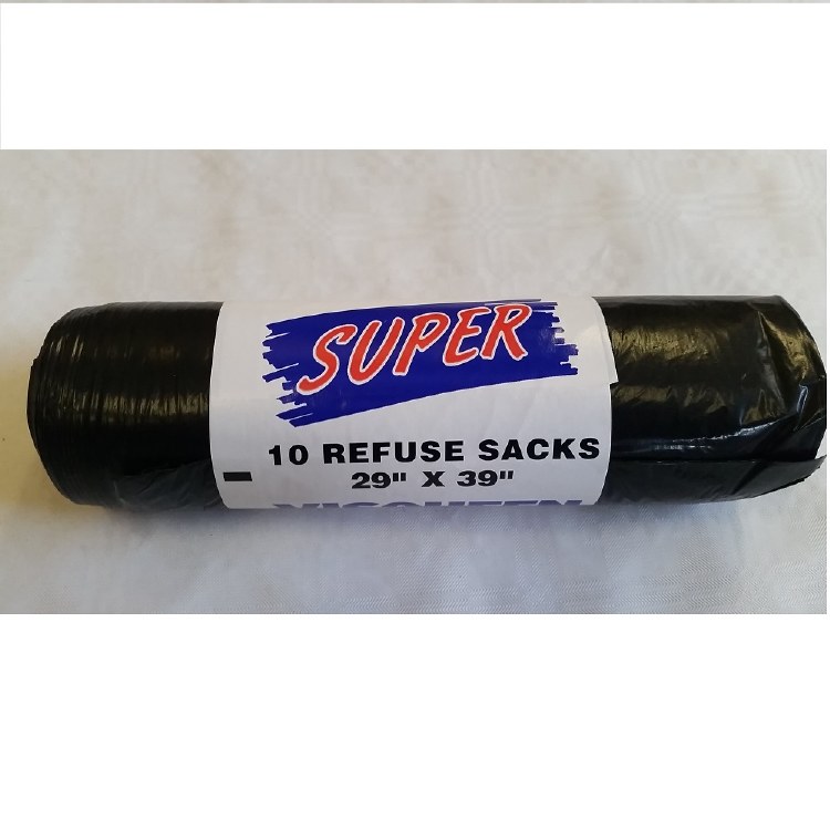 BLACK REFUSE SACKS PACK X 10