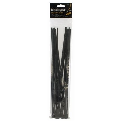 BLACKSPUR CABLE TIES BLACK 4.8 X 380MM