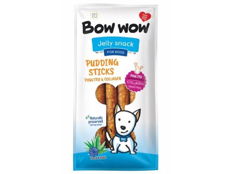 BOW WOW PUDDIN STICK POULTRY&amp;COLLAGEN 6PACK