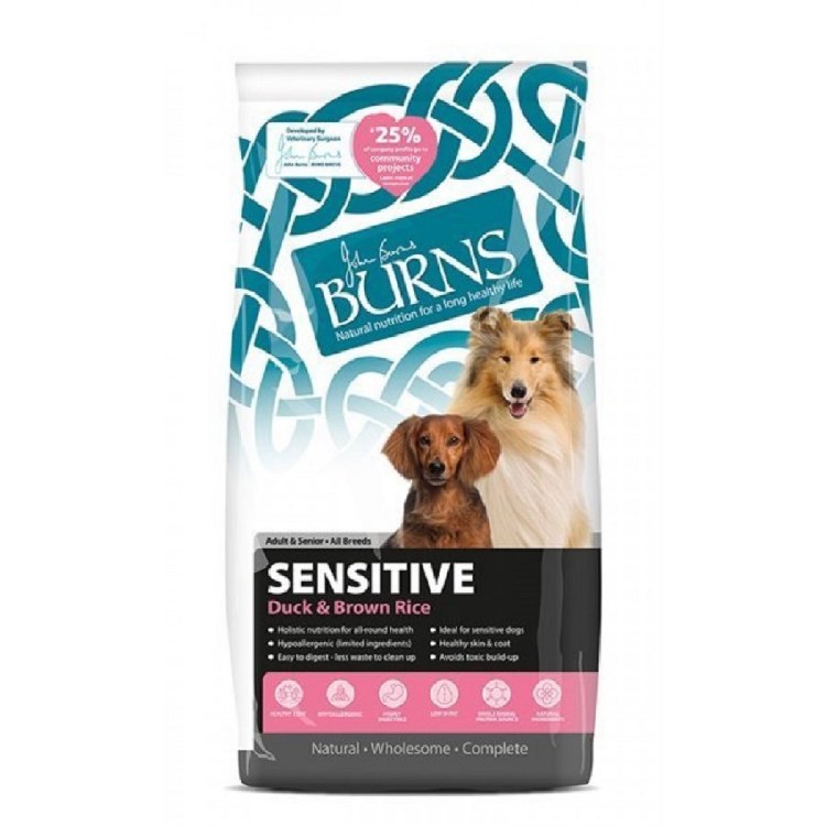 BURNS SENSITIVE  DUCK &amp; BROWN RICE 12KG